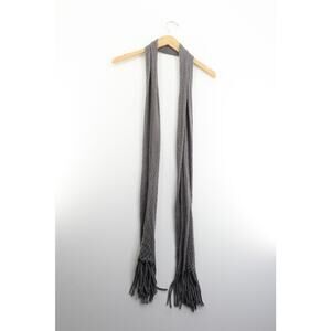 NWT Cracker box womens gray knitted soft scarf y2k boho hipster‎ hippie bohemian